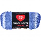 Red Heart Super Saver Ombre Baja Blue