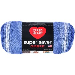 Red Heart Super Saver Ombre Baja Blue