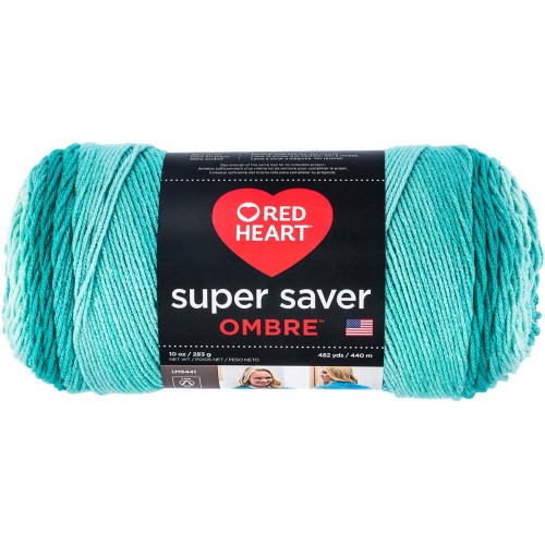Red Heart SUPER SAVER OMBRE Yarn VIOLET Purple Crochet Knit ONE 10 oz Skein