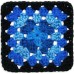 Red Heart All In One Granny Square Blue Beacon