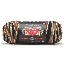 Red Heart All In One Granny Square Espresso