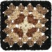 Red Heart All In One Granny Square Espresso