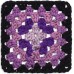 Red Heart All In One Granny Square Grape Granny