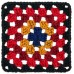 Red Heart All In One Granny Square Moody Cherry