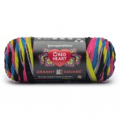 Red Heart All In One Granny Square Neon Lights