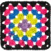 Red Heart All In One Granny Square Neon Lights