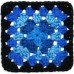 Red Heart All In One Granny Square Blue Beacon