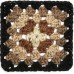 Red Heart All In One Granny Square Espresso