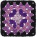 Red Heart All In One Granny Square Grape Granny