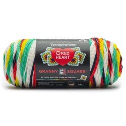 Red Heart All In One Granny Square Green Scream