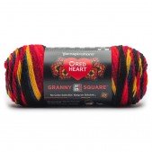 Red Heart All In One Granny Square Moody Cherry