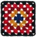Red Heart All In One Granny Square Moody Cherry