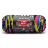 Red Heart All In One Granny Square Neon Lights