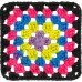 Red Heart All In One Granny Square Neon Lights