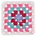 Red Heart All In One Granny Square Pink Punch