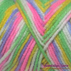 Red Heart Super Saver Sherbet Print
